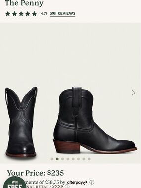 Tecovas Penny Women's Black Leather Boots